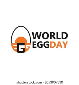 World Egg day with white background. vector illustration