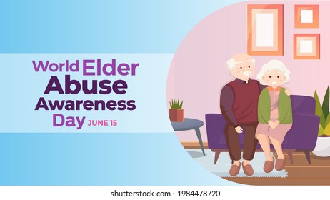 World Elder Abuse Awareness Day on june 15 business brochure flyer banner design horizontal template vector, cover presentation, modern publication poster and flag-banner.