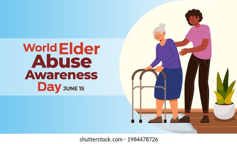 World Elder Abuse Awareness Day on june 15 business brochure flyer banner design horizontal template vector, cover presentation, modern publication poster and flag-banner. svg