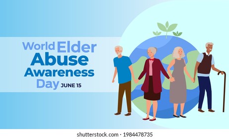 World Elder Abuse Awareness Day on june 15 business brochure flyer banner design horizontal template vector, cover presentation, modern publication poster and flag-banner. svg