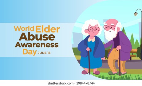 World Elder Abuse Awareness Day on june 15 business brochure flyer banner design horizontal template vector, cover presentation, modern publication poster and flag-banner.