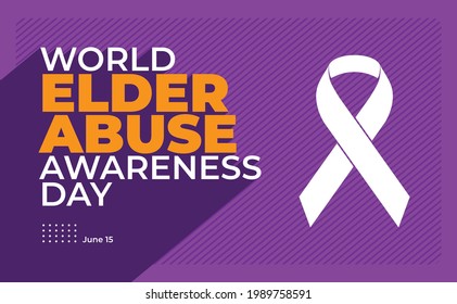 World Elder abuse awareness day background with long shadow style illustration. svg