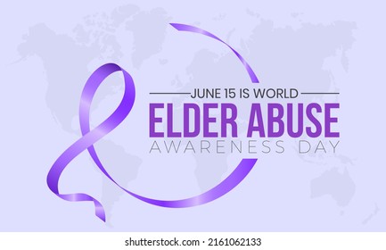 World Elder abuse awareness day. June 15. Annual health awareness concept for banner, poster, card and background design. svg