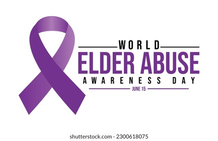  World Elder abuse awareness day June 15 . Banner, poster for awareness svg