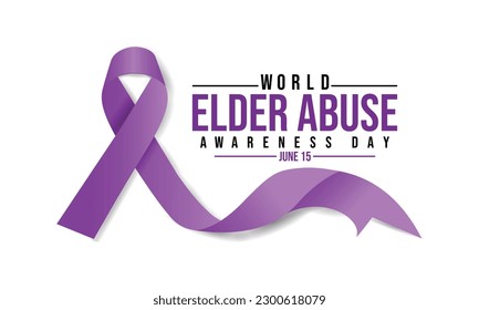  World Elder abuse awareness day June 15 . Banner, poster for awareness