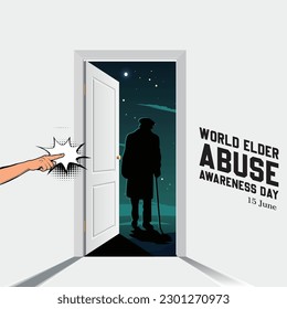 World Elder abuse awareness day is observed every year on June 15 svg