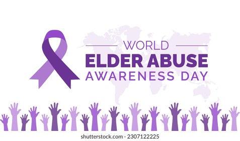 World Elder Abuse Awareness Day background or banner design template. svg