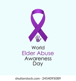World Elder abuse awareness day is observed every year on June 15.  Its will be raised awareness of Elder abuse.  Banner poster, flyer and background design.
