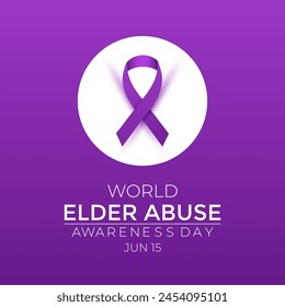 World Elder abuse awareness day is observed every year on June 15.  Its will be raised awareness of Elder abuse.  Banner poster, flyer and background design.
