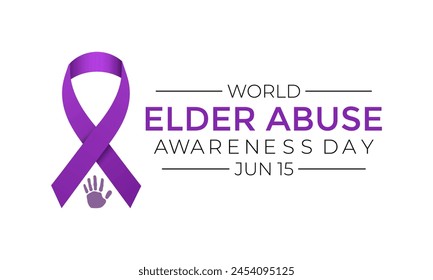 World Elder abuse awareness day is observed every year on June 15.  Its will be raised awareness of Elder abuse.  Banner poster, flyer and background design.