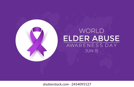 World Elder abuse awareness day is observed every year on June 15.  Its will be raised awareness of Elder abuse.  Banner poster, flyer and background design.