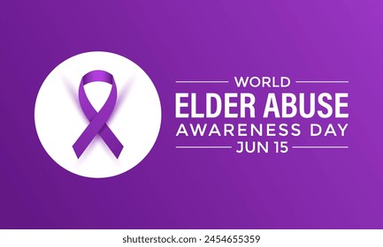 World Elder abuse awareness day is observed every year on June 15. Its will be raised awareness of Elder abuse. Banner poster, flyer and background design. svg