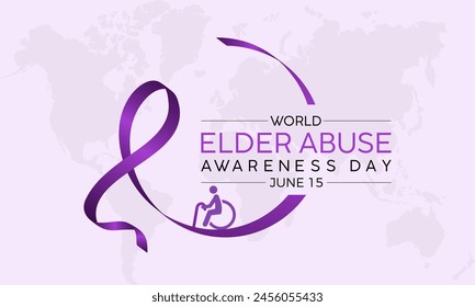 World Elder Abuse Awareness Day health awareness vector illustration. Disease prevention vector template for banner, card, background.