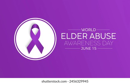 World Elder Abuse Awareness Day health awareness vector illustration. Disease prevention vector template for banner, card, background.