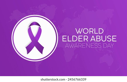 World Elder Abuse Awareness Day health awareness vector illustration. Disease prevention vector template for banner, card, background.