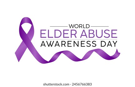 World Elder Abuse Awareness Day health awareness vector illustration. Disease prevention vector template for banner, card, background.