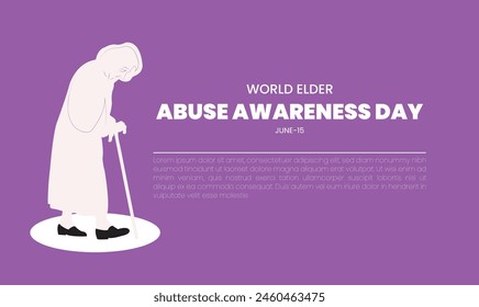 World Elder Abuse Awareness Day background or banner design template.