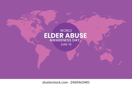 World Elder Abuse Awareness Day background or banner design template.