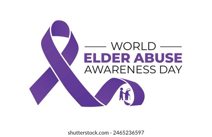 World Elder Abuse Awareness Day. 15 June. Holiday concept. Template for background with banner, poster and card. Vector illustration. Flat design.