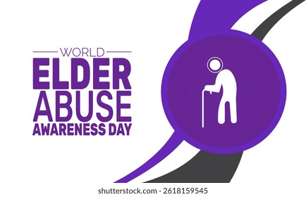 Dia Mundial da Sensibilização para o Abuso de Idosos. 15 de junho. conceito de férias, Perfeito para fundo, banners, cartões, cartazes e design de mídia social com inscrição de texto e cor clássica para um olhar profissional