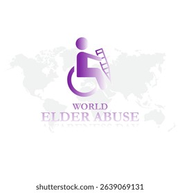 World Elder abuse awareness day is observed every year on June 15. awareness of Elder abuse. Banner poster, flyer and background design. vector illustration, eps file.