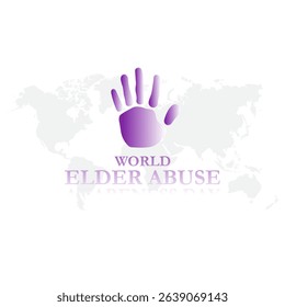 World Elder abuse awareness day is observed every year on June 15. awareness of Elder abuse. Banner poster, flyer and background design. vector illustration, eps file.
