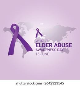 World Elder abuse awareness day concept vector illustration.