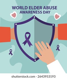  World Elder Abuse Awareness Day Protection Vector Collection