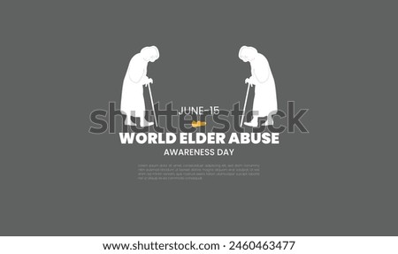World Elder Abuse Awareness Day background or banner design template.