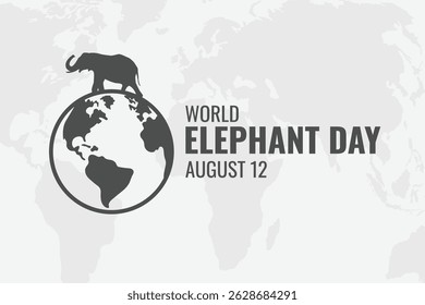 World Elephant Day celebration. Vector illustration.