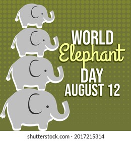 World Elephant Day - Flat Design Concept