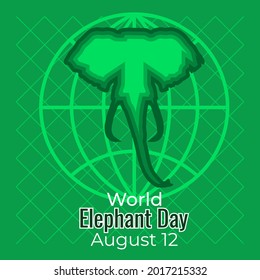 World Elephant Day - Flat Design Concept