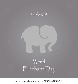 


World Elephant Day , Vector illustration design.