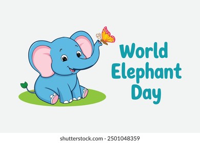 World elephant day vector illustration 