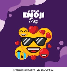 World Emoji Day Celebration Vector Design