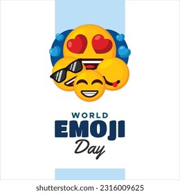 World Emoji Day Celebration Vector Design