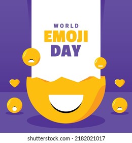 World Emoji Day Design Background For Greeting Moment