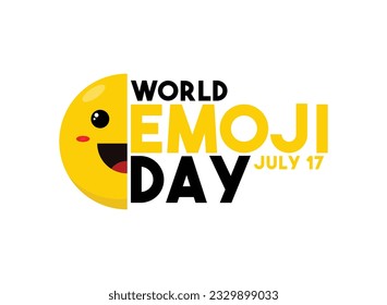 World Emoji Day design vector. July 17. Flat design vector. Poster, banner, card, background. Eps 10.