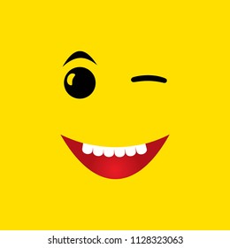 World emoji day greeting card design template with different feelings