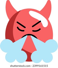 world emoji day icon Angry Face with Horns