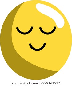 world emoji day icon Relieved Face