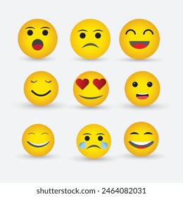 World Emoji Day observed every year in July. Template for background, banner, card, poster with text inscription.