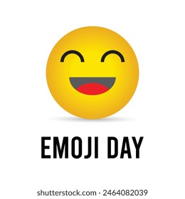 World Emoji Day observed every year in July. Template for background, banner, card, poster with text inscription.