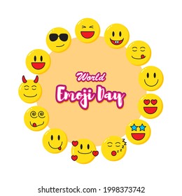 DÍA MUNDIAL DE EMOJI - ILUSTRACIÓN DE VECTORES