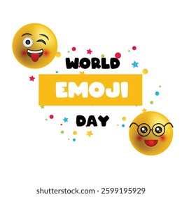 world emoji day, vector illustration on the white background