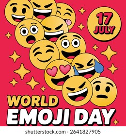 World emoji day vector illustration for international emoji day .