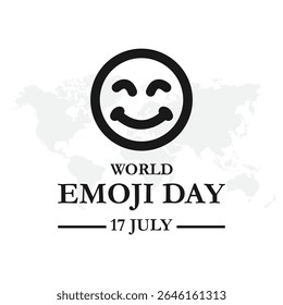 World Emoji Day Vector Illustration. World emoji day greeting card design template with different feelings.