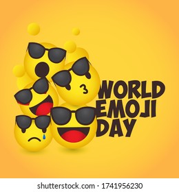 World Emoji Day vector illustrations.