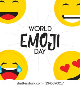 World Emoji Day Vector Template
