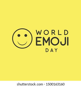 World Emoji Day Vector Template, Design For Card Banner or Print